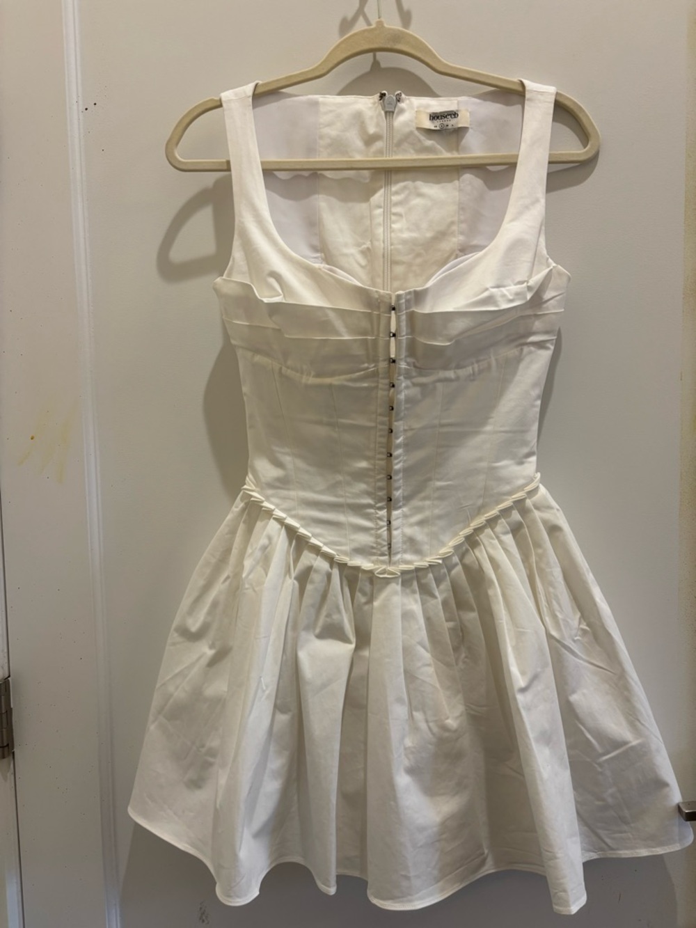 House of CB Cupid Dress White Corseted Pleated Dress